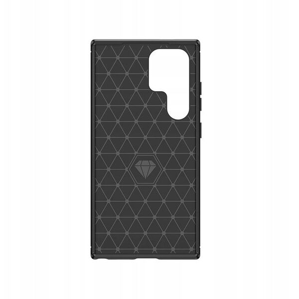 Θήκη σιλικόνης Carbon Case για Samsung Galaxy S24 FE - μαύρο