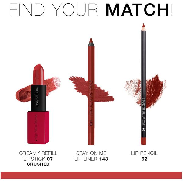 Diego Dalla Palma, The Lipstick Creamy, Cream Lipstick, 07, Crushed, Refill, 3.5 g For Women