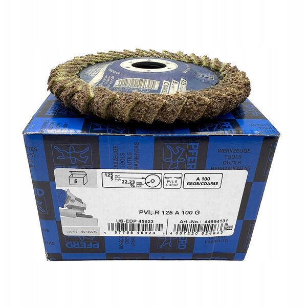 Δίσκος λείανσης τσόχας PFERD Curve PVL-R 125 A 100 G