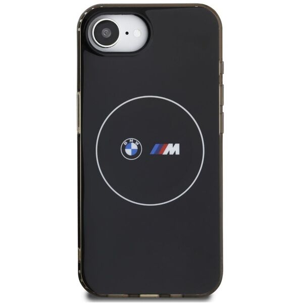 Θήκη BMW IML Metal White Circle MagSafe για iPhone 16e μαύρο