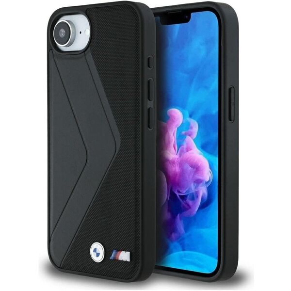 Θήκη BMW Oversized Stripes MagSafe για iPhone 16e μαύρο