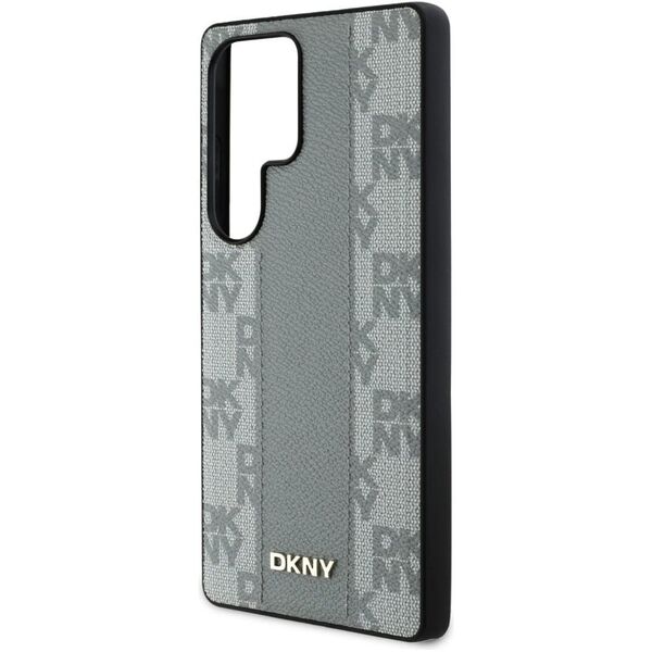 Θήκη DKNY Δερμάτινο Καρό Σχέδιο MagSafe για Samsung Galaxy S25 Ultra taupe