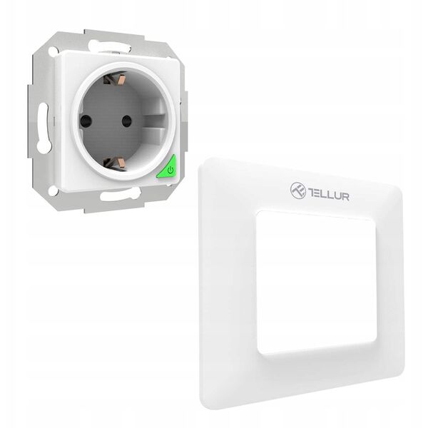 Έξυπνη Πρίζα Τοίχου WiFi Tellur 3000w, 16A, λευκό