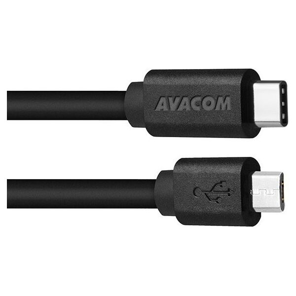 Kabel USB Avacom USB-C - microUSB 1 m Czarny (DCUS-TPMI-P10K)