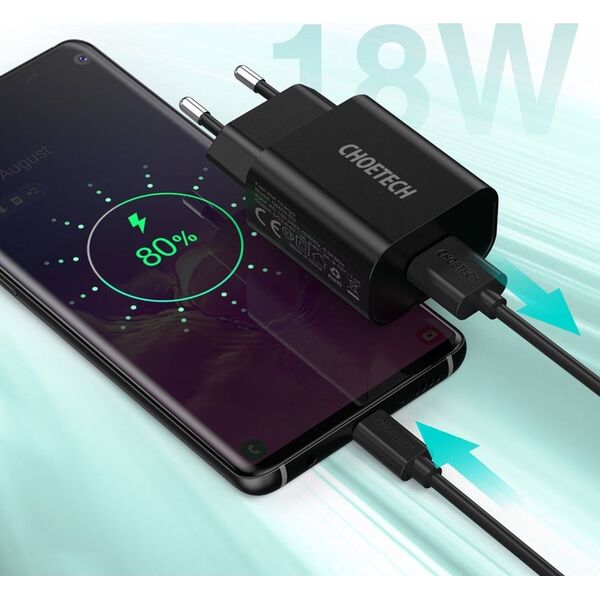 Ładowarka Choetech Q5003 1x USB-A 3 A (Q5003 BLACK)