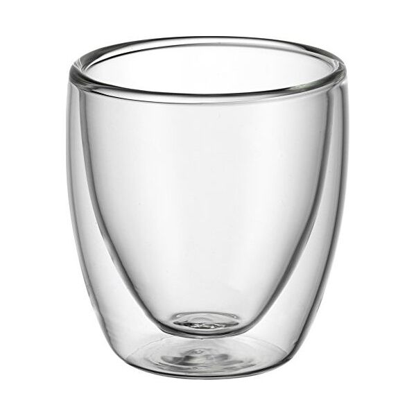 WMF Zestaw szklanek do espresso o podwójnych ściankach WMF Kult, 2 sztuki, H 6,5 cm, V 80 ml, szkło termiczne, żaroodporne, można myć w zmywarce