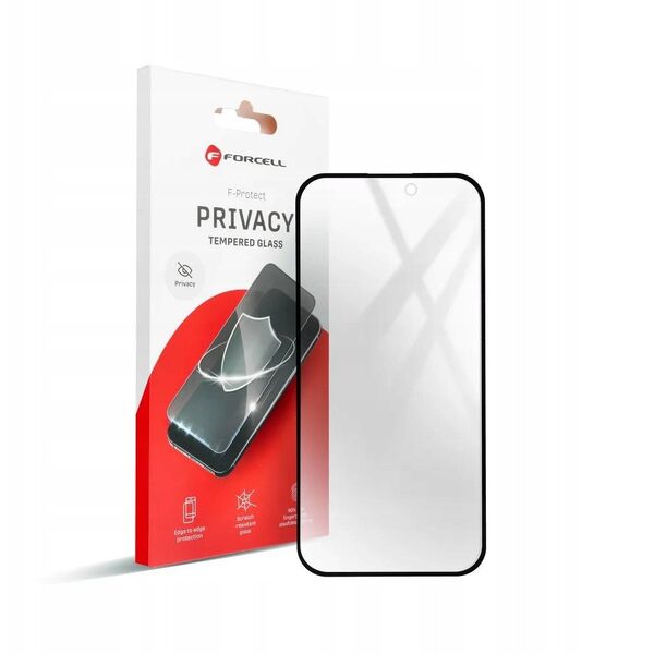 Tempered Glass FORCELL Privacy Glass - για Iphone 16 Plus μαύρο