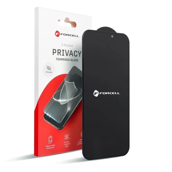 Tempered Glass FORCELL Privacy Glass - για Iphone 16 Plus μαύρο