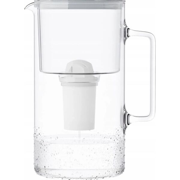 Dzbanek filtrujący Wessper Wessper AquaClassic Crystalline 3,3L Szary szklany dzbanek filtrujący