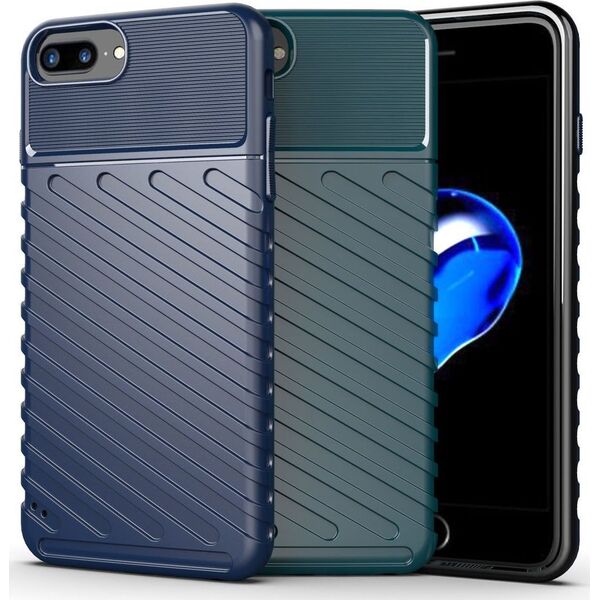 Hurtel Thunder Case elastyczne pancerne etui pokrowiec iPhone 8 Plus / iPhone 7 Plus niebieski uniwersalny