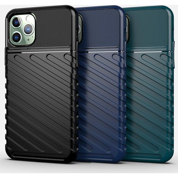 Hurtel Thunder Case elastyczne pancerne etui pokrowiec iPhone 11 Pro Max zielony uniwersalny