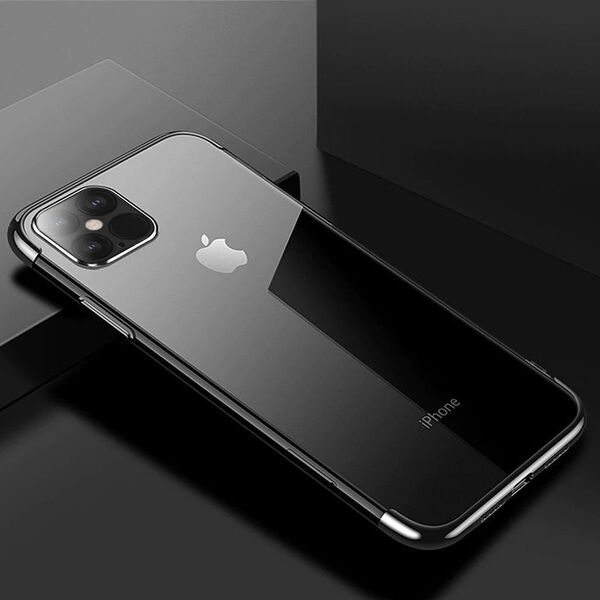 Hurtel Clear Color case żelowy pokrowiec etui z metaliczną ramką iPhone 13 Pro czarny