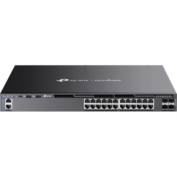 TP-Link Omada SG6428XHP łącza sieciowe Zarządzany L3 Gigabit Ethernet (10/100/1000) Obsługa PoE 1U Czarny