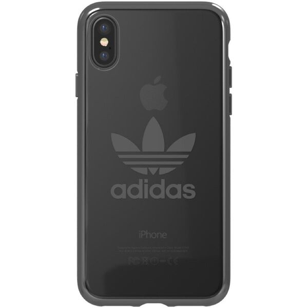 Adidas Διάφανη Θήκη Σιλικόνης για Apple iPhone X / XS Διαφανής - Μαύρη (EU Blister)