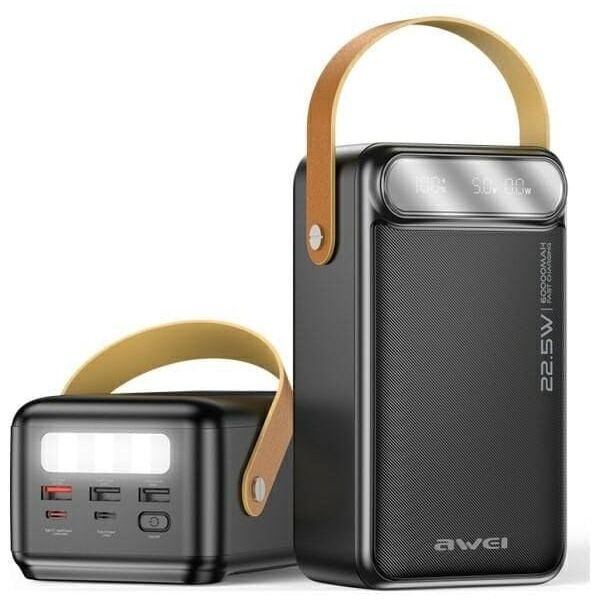 Powerbank Awei P101K 60000mAh 22,5W 3xUSB-A 2xUSB-C czarny