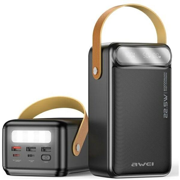 Powerbank Awei P101K 60000mAh 22,5W 3xUSB-A 2xUSB-C czarny