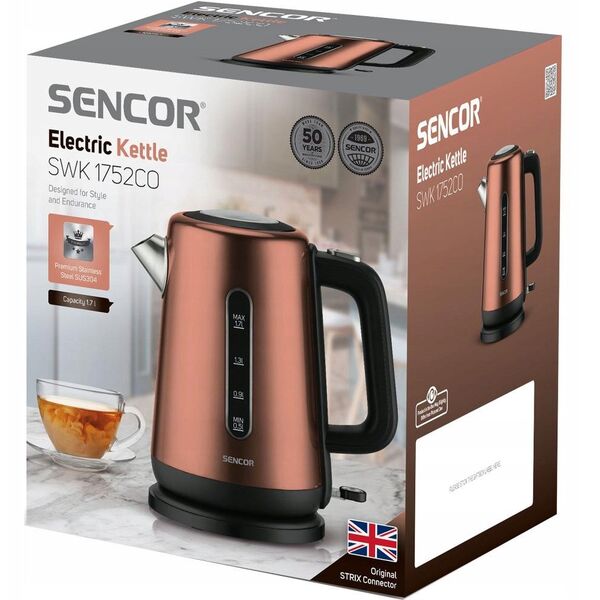 Ηλεκτρικός, ανοξείδωτος βραστήρας SENCOR SWK 1752CO, 1.7 l