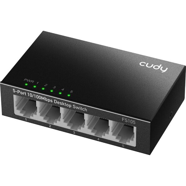 Cudy FS105 μη διαχειριζόμενος Fast Ethernet (10/100) Μαύρο