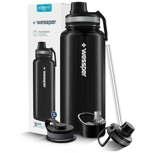 Butelka termiczna Wessper ActiveMax Steeline 1000ml (WES266-BK-1000)