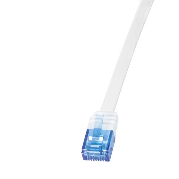 LogiLink Płaski Patch cord U/UTP kat.6, biały 2m (CF2051U)