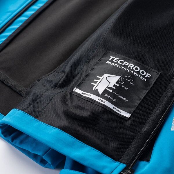 Męska kurtka przejściowa softshell membrana 10000mm Nikos II niebieska rozmiar XXL