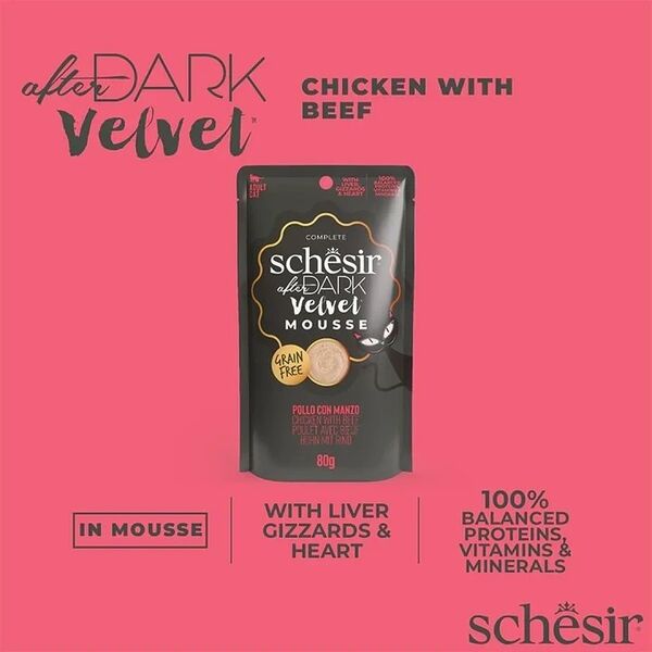 Schesir After Dark Karma dla Kota Kurczak Wołowina  80g