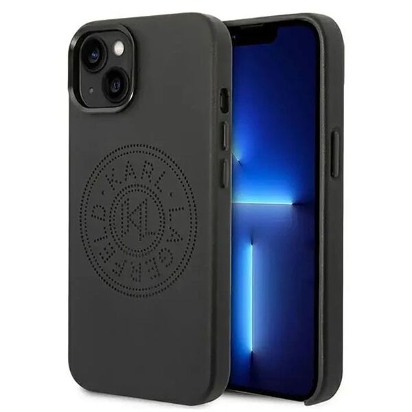 Karl Lagerfeld KLHCP14SFWHK iPhone 14 6,1" hardcase czarny/black Leather Perforated Logo