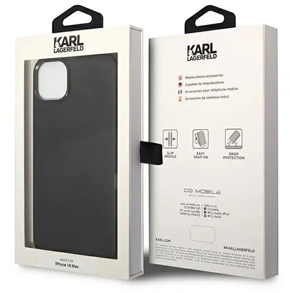 Karl Lagerfeld KLHCP14SFWHK iPhone 14 6,1" hardcase czarny/black Leather Perforated Logo