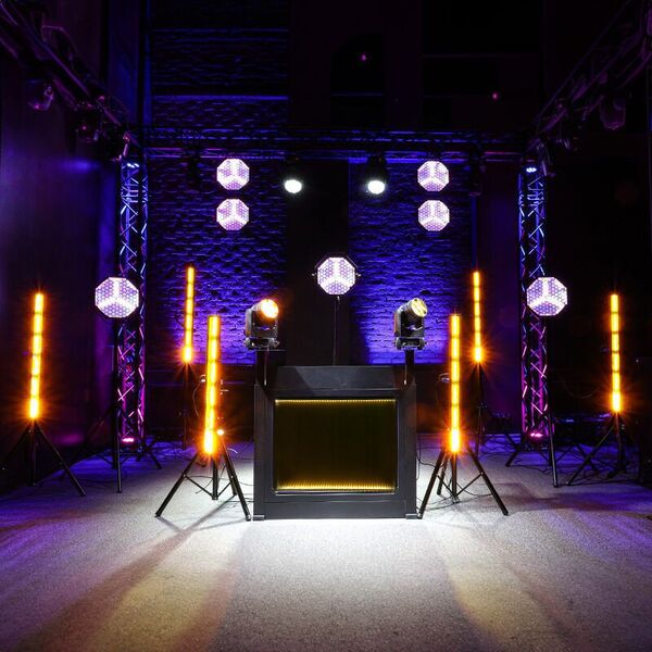 DJ BOOTH με φωτιζόμενο πίνακα DNA DJ BOOTH BK