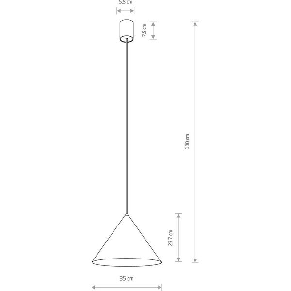 Lampa wisząca Nowodvorski Salonowa lampa wisząca Zenith 8001 stożkowy zwis nad wyspę czarny