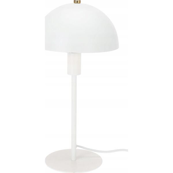 Lampka biurkowa stołowa biała metalowa 18x36cm grzybek minimalistyczna