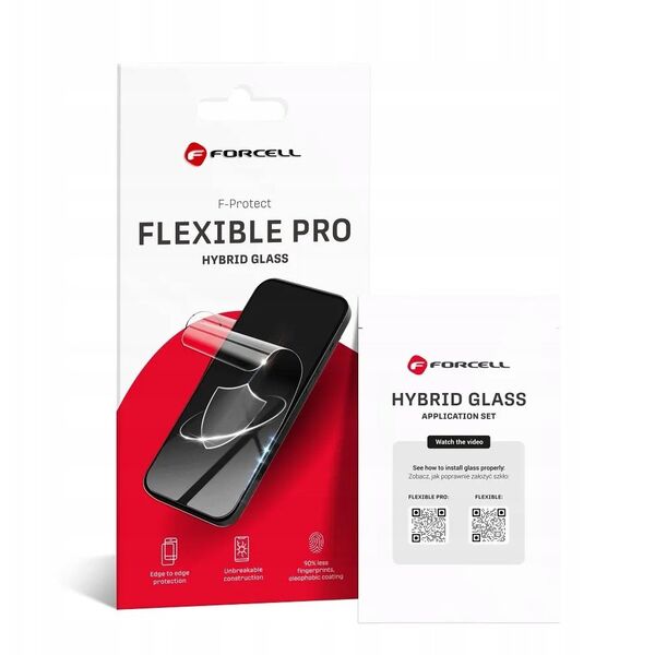 Εύκαμπτο 5D - υβριδικό γυαλί για Samsung Galaxy S25 Ultra μαύρο (Hot Bending) - λειτουργικός αναγνώστης