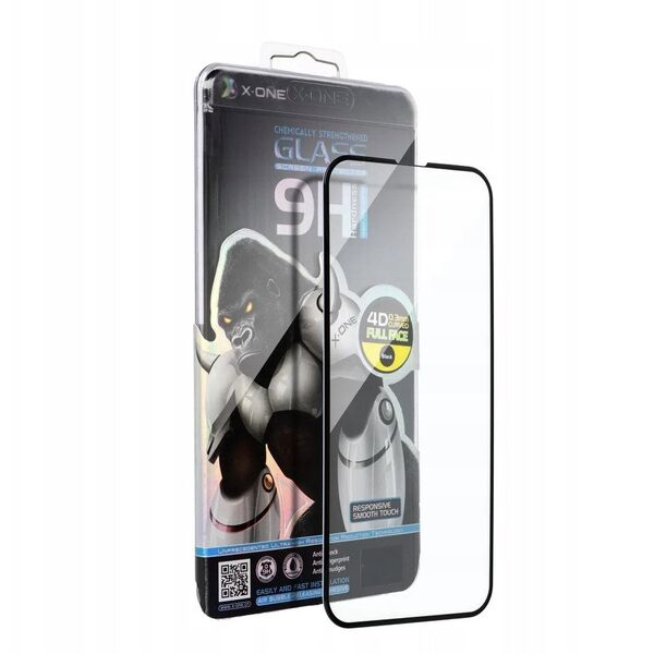 Tempered Glass X-ONE Full Cover Extra Strong Crystal Clear - για Samsung S24 FE (full glue) μαύρο