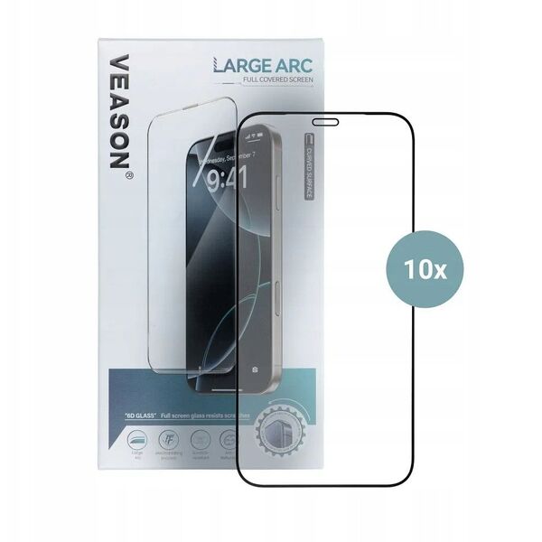 Σκληρυμένο Γυαλί 6D Pro Veason Glass (SET 10in1) - για Samsung Galaxy A54 5G / S23 FE μαύρο