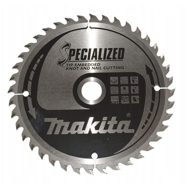 Πριόνι Δίσκου MAKITA 165x20x40z ΕΙΔΙΚΟ ΓΙΑ ΞΥΛΟ (ΜΕ ΚΑΡΦΙΑ ΚΑΙ ΡΟΖΟΥΣ)