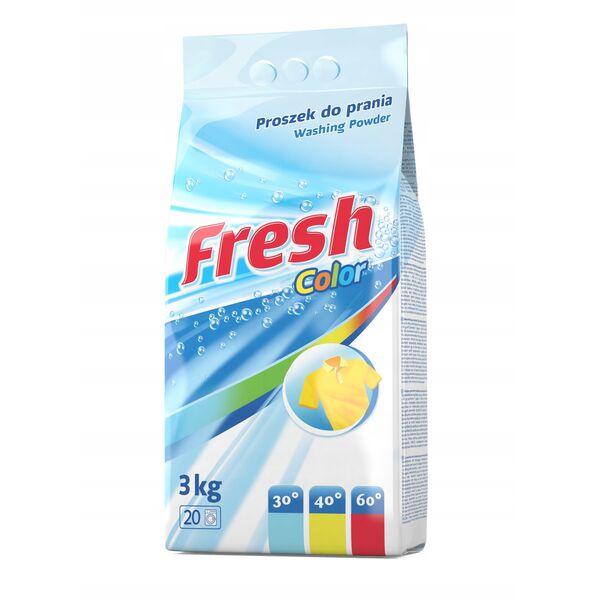 Fresh Color - Σκόνη πλυσίματος για χρωματιστά ρούχα - 3 κιλά