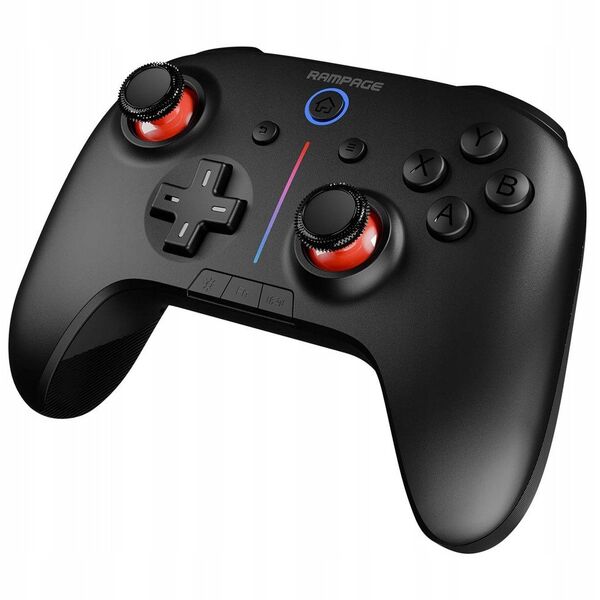 Rampage Hydra Pro Ασύρματο χειριστήριο RGB με βάση φόρτισης μαύρο