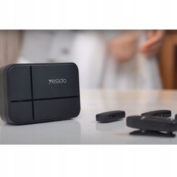 yesido KR16 MEMS Μικρόφωνο 2τμχ. με Κλιπ Lightning, Ασύρματο 2.4GHz, ΜΑΥΡΟ