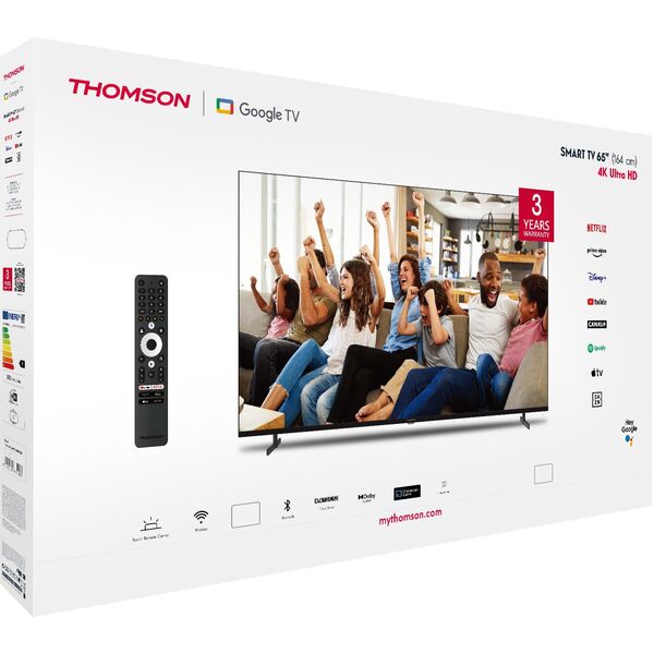 ΤΗΛΕΟΡΑΣΗ THOMSON 65UG4S14 UHD 4K SMART Google TV, πλαϊνά πόδια