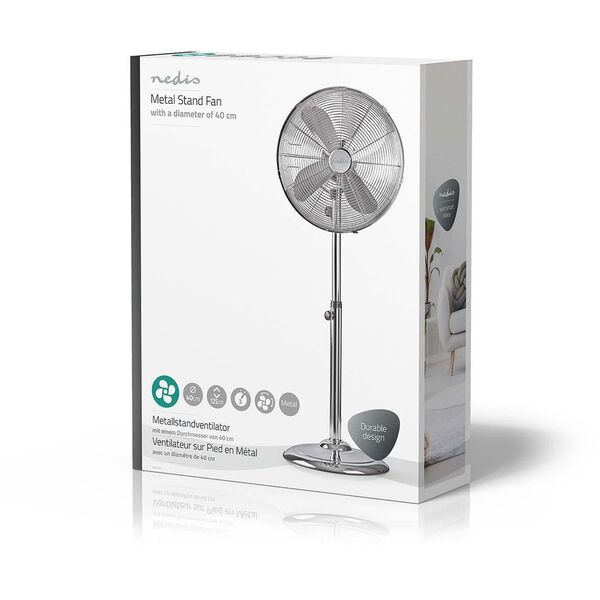 Επιδαπέδιος ανεμιστήρας Nedis 50W χρώμιο