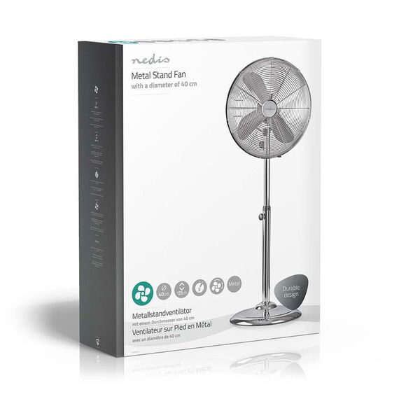 Επιδαπέδιος ανεμιστήρας Nedis 50W χρώμιο