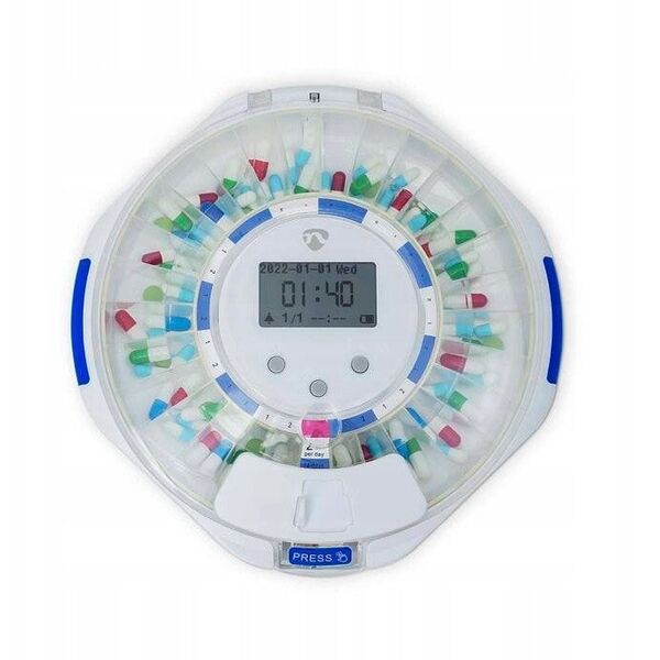 Διανομέας χαπιών Nedis SmartLife 28 διαμερίσματα, 9 υπενθυμίσεις Λευκό