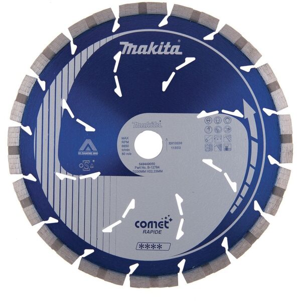 MAKITA ΔΙΑΜΑΝΤΟΔΙΣΚΟΣ 230x22,23mm ΤΜΗΜΑ (ΞΗΡΗ ΚΟΠΗ) ΣΚΥΡΟΔΕΜΑ, ΤΟΥΒΛΟ