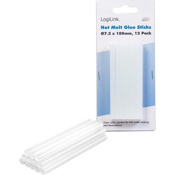Pistolet do kleju LogiLink LogiLink Heißklebestifte Durchmesser 7,2mm x 100mm, 12 Stück