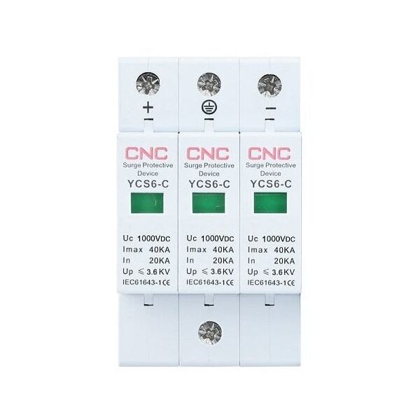 CNC CNC DC περιοριστής υπέρτασης, 3P, κατηγορία C, 20-40 kA, 1000VDC