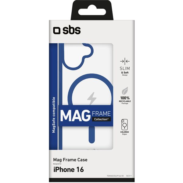 Θήκη SBS MagFrame iPhone 16 μπλε