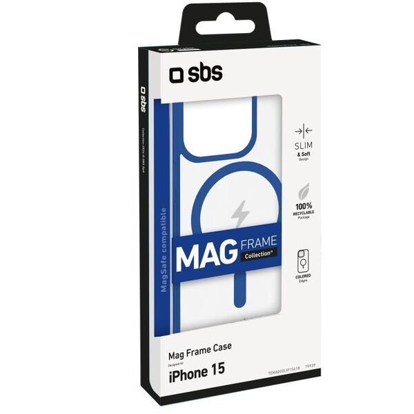 Θήκη SBS MagFrame iPhone 15 μπλε