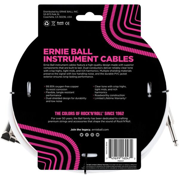 Ernie Ball EB 6047 - Καλώδιο συσκευής