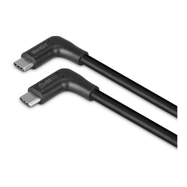 Καλώδιο LINDY 1.5m USB 3.2 Τύπου C 2 x 90 μοίρες