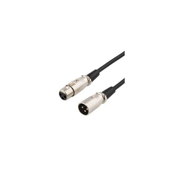DELTACO - Καλώδιο επέκτασης για ήχο - XLR3 (θηλυκό) σε XLR3 (αρσενικό) - 2 μ - μαύρο